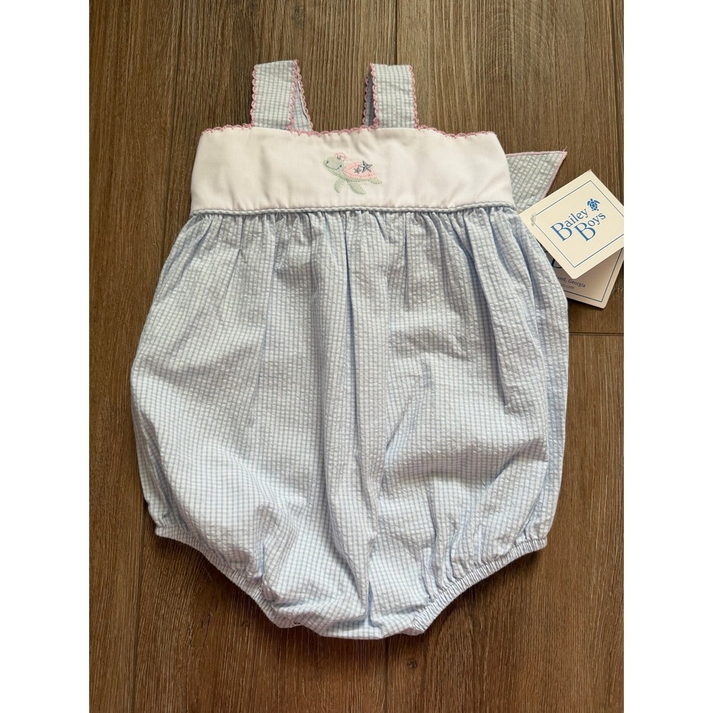 Bailey Boys NWT 18m Seersucker Turtle Bubble
